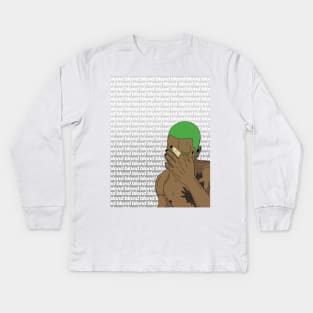 Frank Ocean Blonde Monoprint Kids Long Sleeve T-Shirt